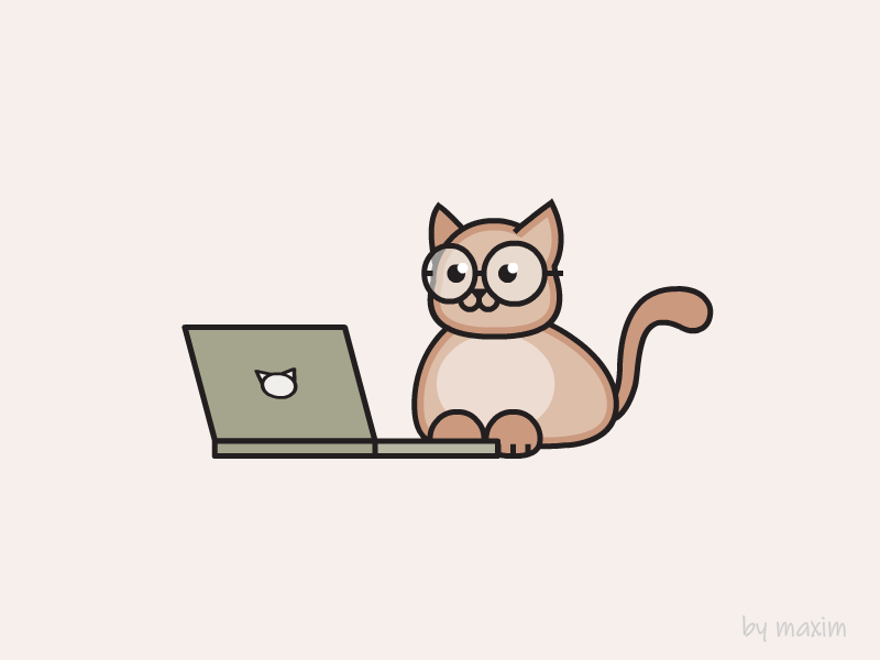 computer cat animation adobe animate adobe illustrator animation cat character character animation computer funny character illustration