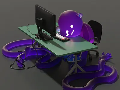 Done with this s*** 3d c4d character illustration octane