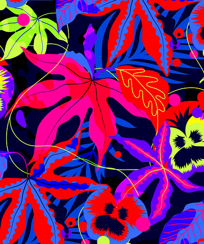 Electric Jungle art color design illustration nature textile veroescalante