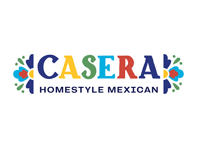 Casera Pt. 3 floral illustration mexican mexican restaurant monogram restaurant restaurant brand restaurant branding talavera talavera tile tile