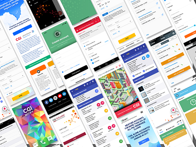 Random Phone Screens app branding design flat ui ux