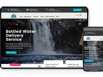Water Company Responsive Website Design mobile first ui design web design website website design