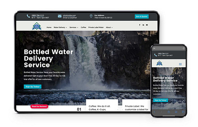 Water Company Responsive Website Design mobile first ui design web design website website design