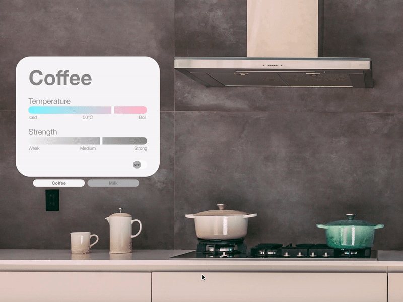 3D Coffee Station adobe xd