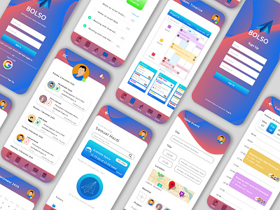 Bolso - Project Management Mobile App management app mobile app mobile ui ui ux xd