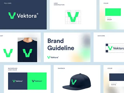 Vektora Brand Book 🔥 brand design brand identity brandguide brandguidelines branding branding design clean color design gradient logo logo ideas snapback studio tshirt tshirts ui ux vector vektora