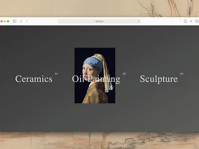 Trendy text hover image effect & Custom cursor. animation app design development icon illustration texture typography ui ux web