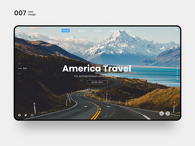 America travel web Design blog design branding colorful design dribbble invitation typography vector web web design 视觉艺术