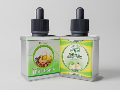 realistic CBD hemp bottle render 3d modeling bottle design label design