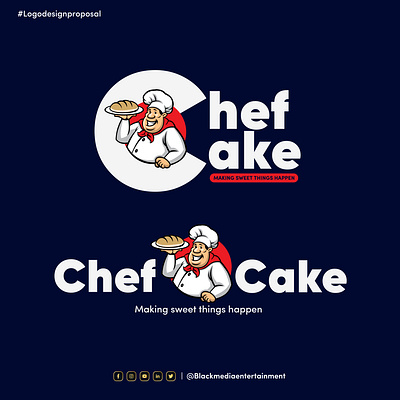 Chef Cake Logo Design design illustrator logo vector