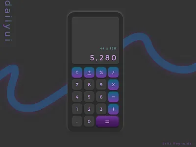 Daily UI Challenge - Calculator calculator calculator ui daily ui daily ui challenge dark ui graphic design ui ui design visual design