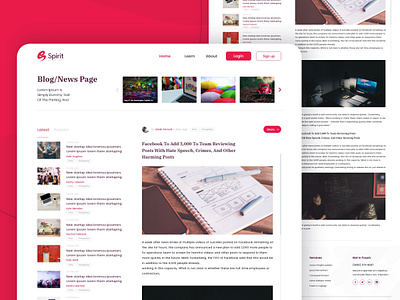 Blog & News Page Design article author blog blog app blog design blog post blogger blogging book branding homepage identity landing minimal design news newspage trend trendy