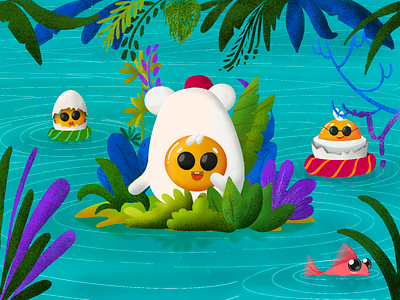 Egg-cited 2020 colorful colorful design cute egg illustration imagination nature wild winter