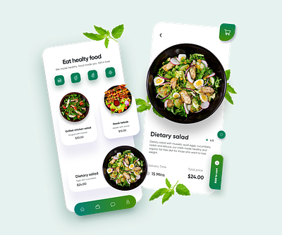 Food Mobile App Design android branding designer flat food food app foodapp foodui minimal minimalistic mobile app design mobile ui productdesign ui uidaily uidesign uiuxdesign