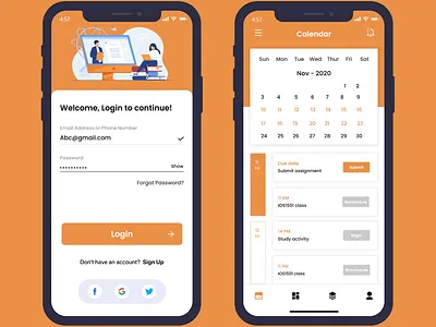 Event app app design flat icon layout mobile app mockup typography ui vector