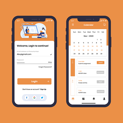 Event app app design flat icon layout mobile app mockup typography ui vector