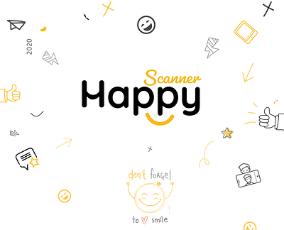 Happy Scanner logo Design branding design logo photography ux