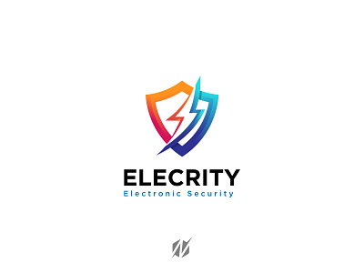 Elecrity - Electronic Security Modern Logo Concept bolt logo branding colorful creative logo electronics electronics store gradient logo design logo designer logotype modern logo modern logos monogram security app security logo shield logo symbol thunderbolt
