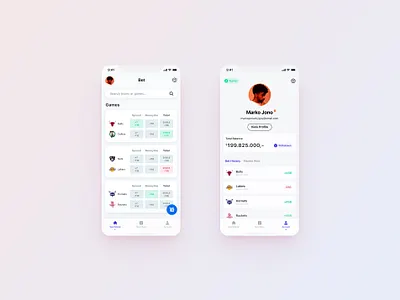 Sport Bet App app design bet clean design ios app light theme minimal mobile social sport ui uidesign ux