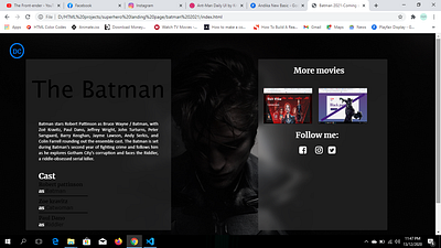 Batman 2021-Coming soon creativity webdesign