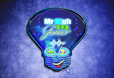 Mr High IQ Gamer 3d logo design design illustration logo vector