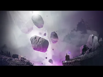 Gray Wizard Illustration concept art illustration magic purple wizard