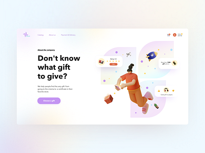 Gift selection service clean design dribbble gifts minimal service service design ui ux webdesign