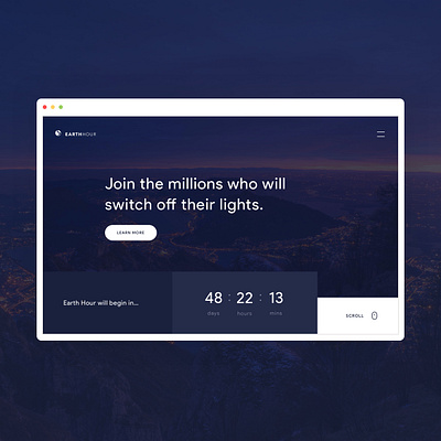 Earth Hour Landing Page branding branding design landingpage logo design ui design web design web developer website