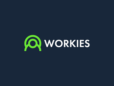 Workies Logo Design brand logo center character employee flat logo design logo designer meaning minimal minimalist online person platform position rising rising sun sophisticated user work worker