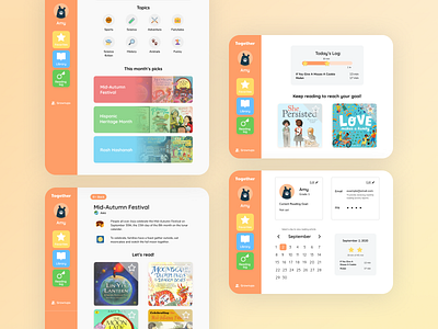 Children's Storybook App app childrens childrens book diversity ebook education kids app library library app read reading app tablet ui user experience user interface ux visual design