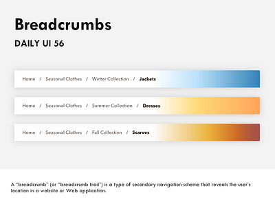 Breadcrumbs adobexd breadcrumb dailyui dailyui56 design