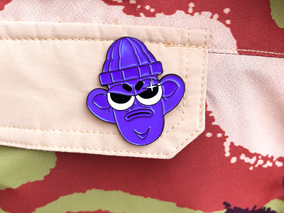 Purple dude Pin branding character design enamel enamel pin fashion illustration ilustrator merch metal metal pins metalic pin purple vector