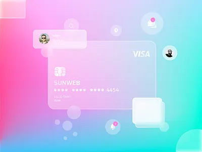 Glassmorphism Design Concept app branding design designer glass glassmorphism graphic design icon illustrator interface layout logo morphism typography ui uidesign ux ux design vector web design