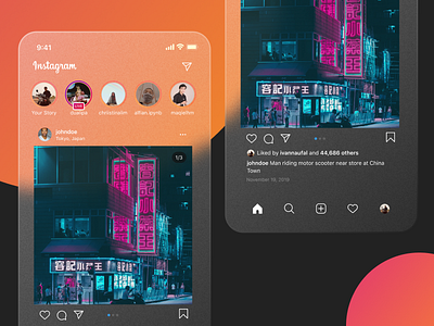 Glassmorphism Instagram apps design figma glassmorphism gradient instagram