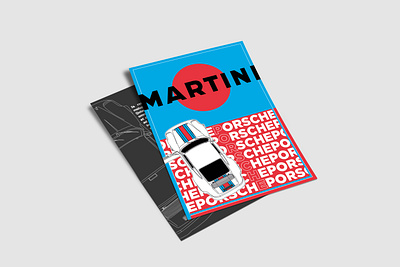 Porsche Martini Racing Flyer black blue concept design design event flyer illustraion illustrator infographic porsche racing red sponsor