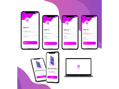 Launch Page Design 2 app branding design graphic design illustrator logo minimal typography ui