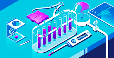 Instrumentation data gas glass gradient illustration illustrator isometric lab liquid logs metrics science solid stroke study traces vector