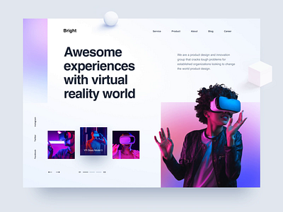 Metaverse - Virtual Reality World Landing Page animation crypto cryptocurrency gradient landingpage metaverse minimalist montion product products ui design uiux ux design virtual reality