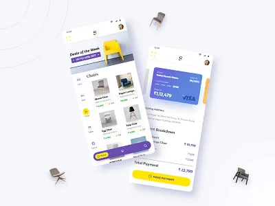 Shopping App - UI/UX design app app design bangalore chair consultant dailyui design dubai ecommerce freelancer hyderabad india interaction mobile ui mumbai payment shopping app ui uiux ux