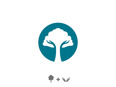 Tree hug beauty logo branding design hand logo icon logo minimalist negative space symbol tree hug tree logo