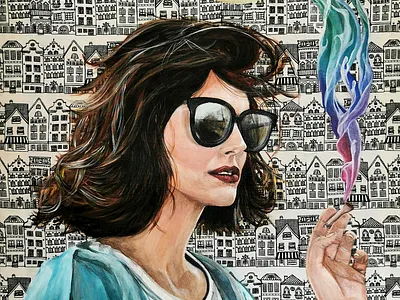 Amsterdamned amsterdam art artist artistic design illustration woman woman illustration woman portrait