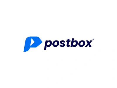 Postbox logo design for a SAAS mail application 2d adobe illustrator brand identity branding design designer e mail fast flat graphic design illustration letter p logo logo mailbox modern postbox saas speed startup vector