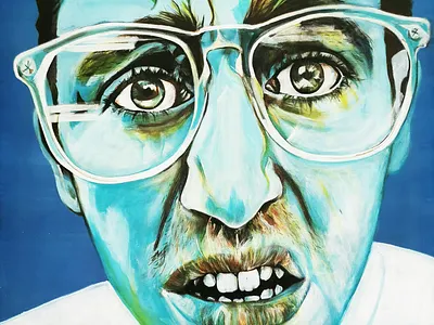 eh? amsterdam art artist artistic design eye glasses illustration man manwithglasses men