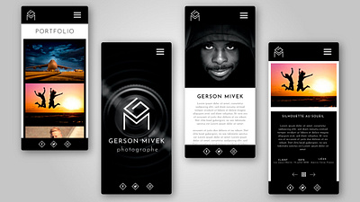 Portfolio photographer design mobile ui ux web webdesign website xd