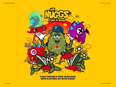 Mr.Nuggs X Orkibal characterdesign dino illustration mascot mrnuggs vector