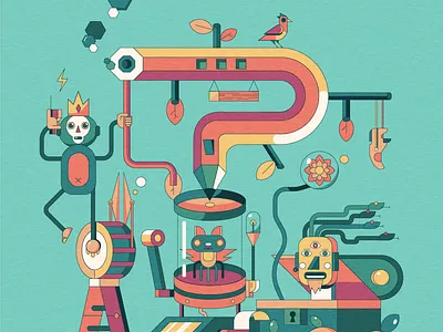 Presleep artwork character character design digital illustration flat flat design illustration illustrator monster vector vector design