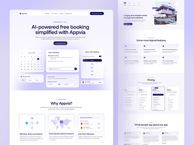 Appvia Landing Page activity calendar clean data design design system landing page management product saas table task task management ui ui design web design website workflow