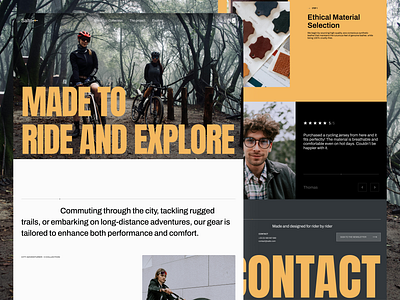 Salto - Rider Shop bike bold design landing page rider trendy ui ux website