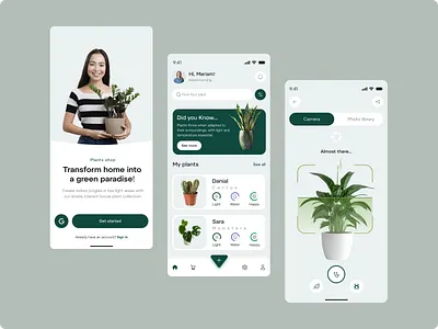 Plant Care Mobile App camera farming green app ios mobile app mobile app design plant plant app plant care plant guide plant shop plant store planting plants recognition scan scanner sos ui uix