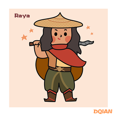 拉雅 (Raya) cute art girl illustration illustrations